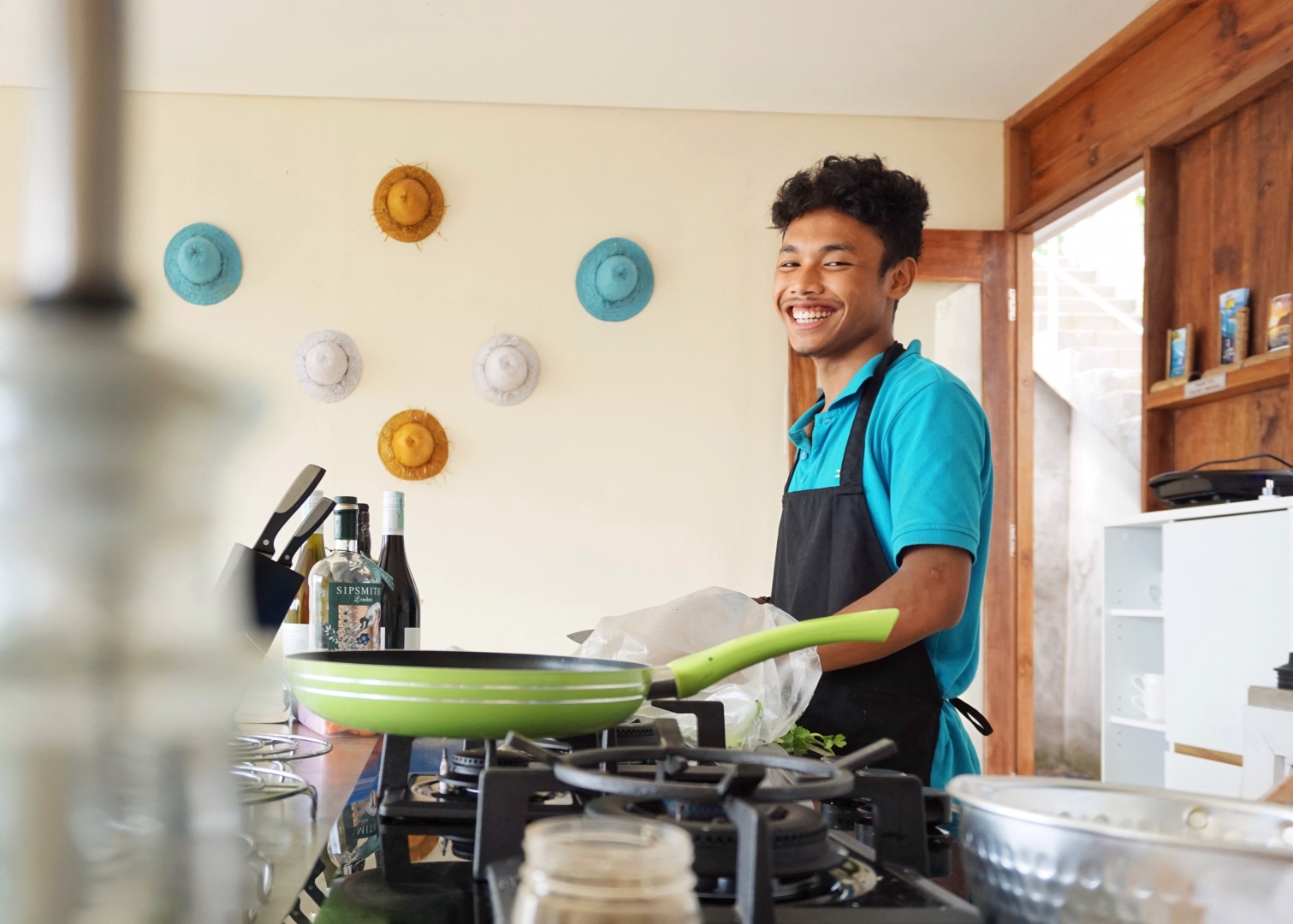 Our chef always works with a smile