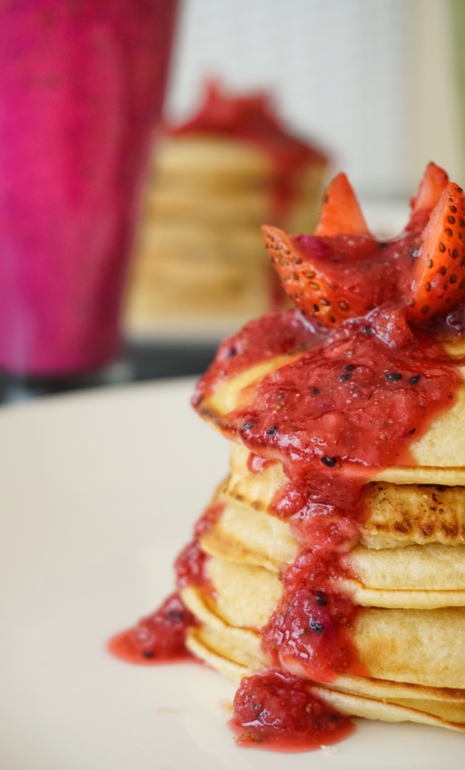 Strawberry pancakes