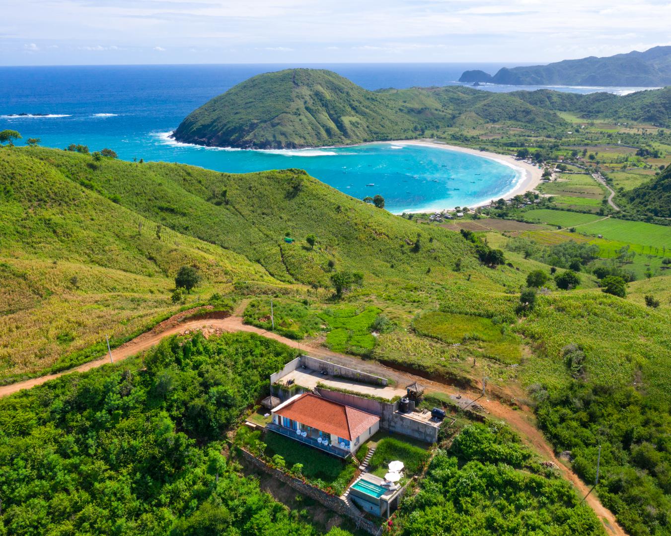 Mawun beach behind Villa Atas Pelangi