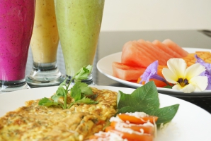 All elements of a perfect breakfast at Villa Atas Pelangi